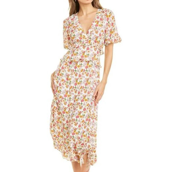 Nicole Miller Collection Floral Midi Dress Size Medium EUC - Picture 1 of 4